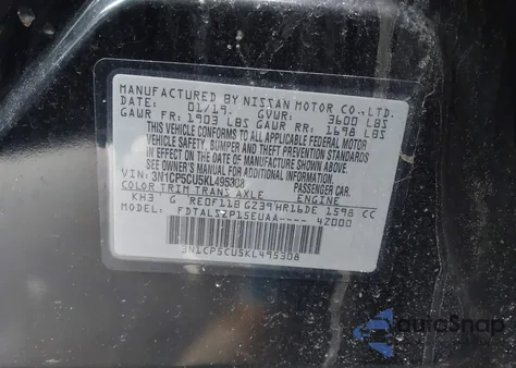 2019 Nissan Kicks Sv from USA, damaged, VIN 3N1CP5CU5KL495308